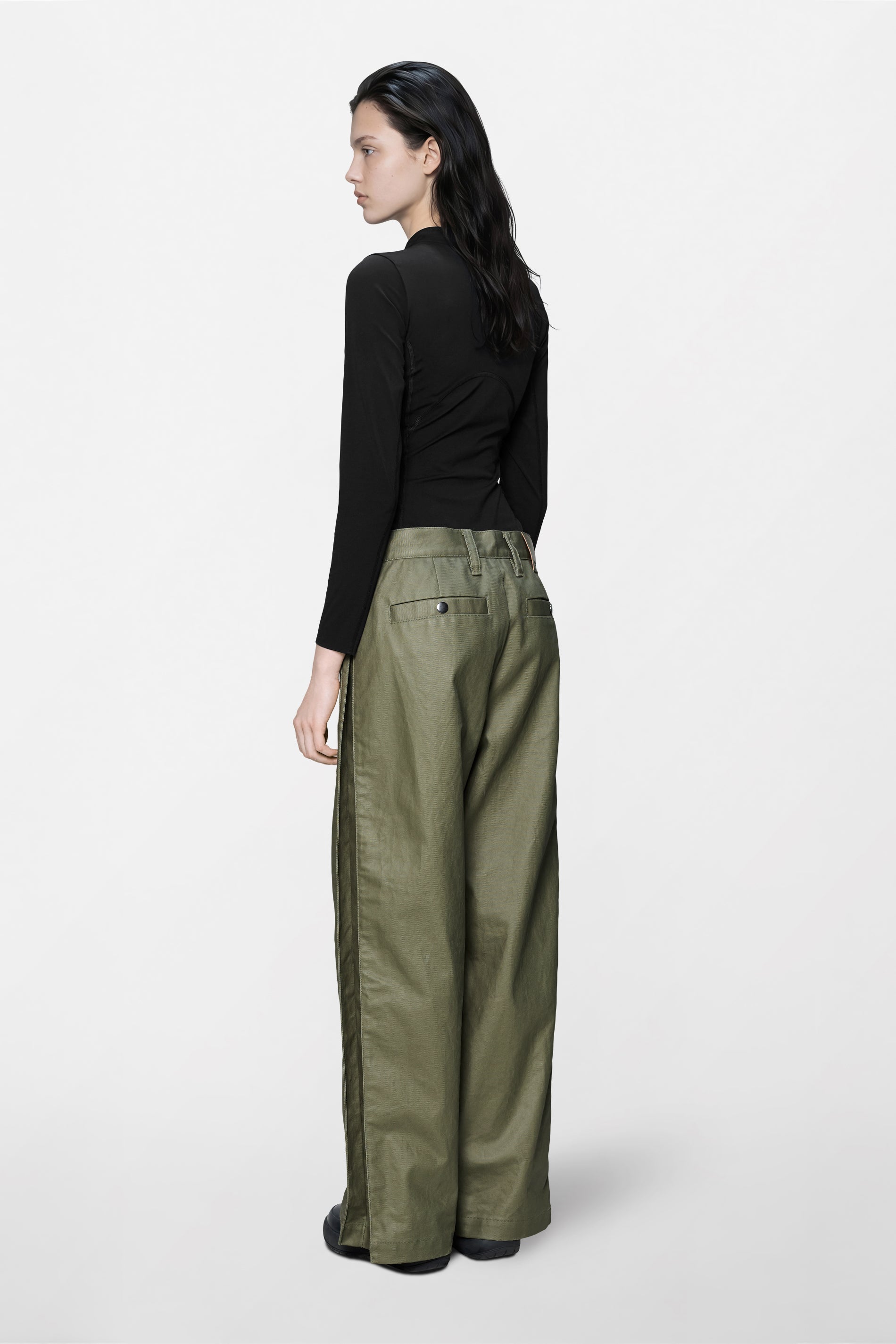 RAINS Heavy Woven Pants Straight Moss Pants