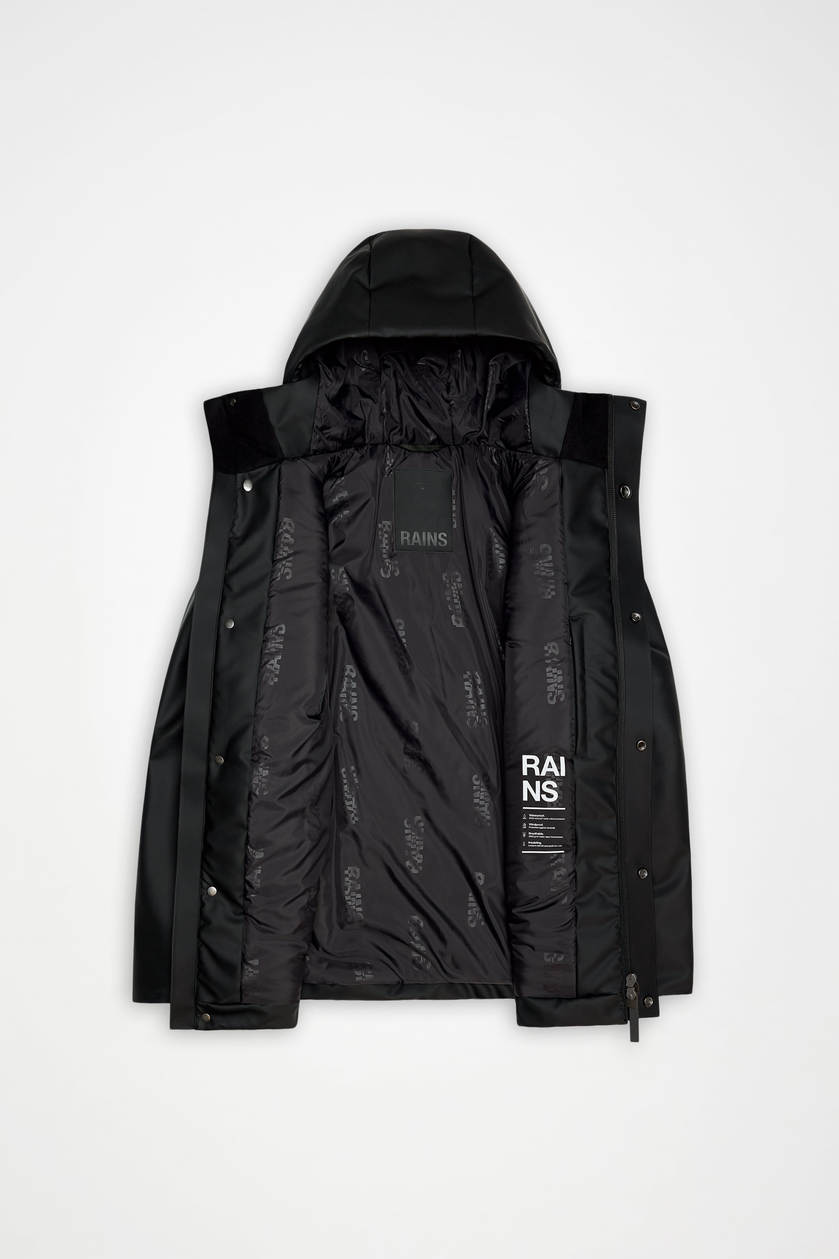 RAINS Nome Parka Black Jacket