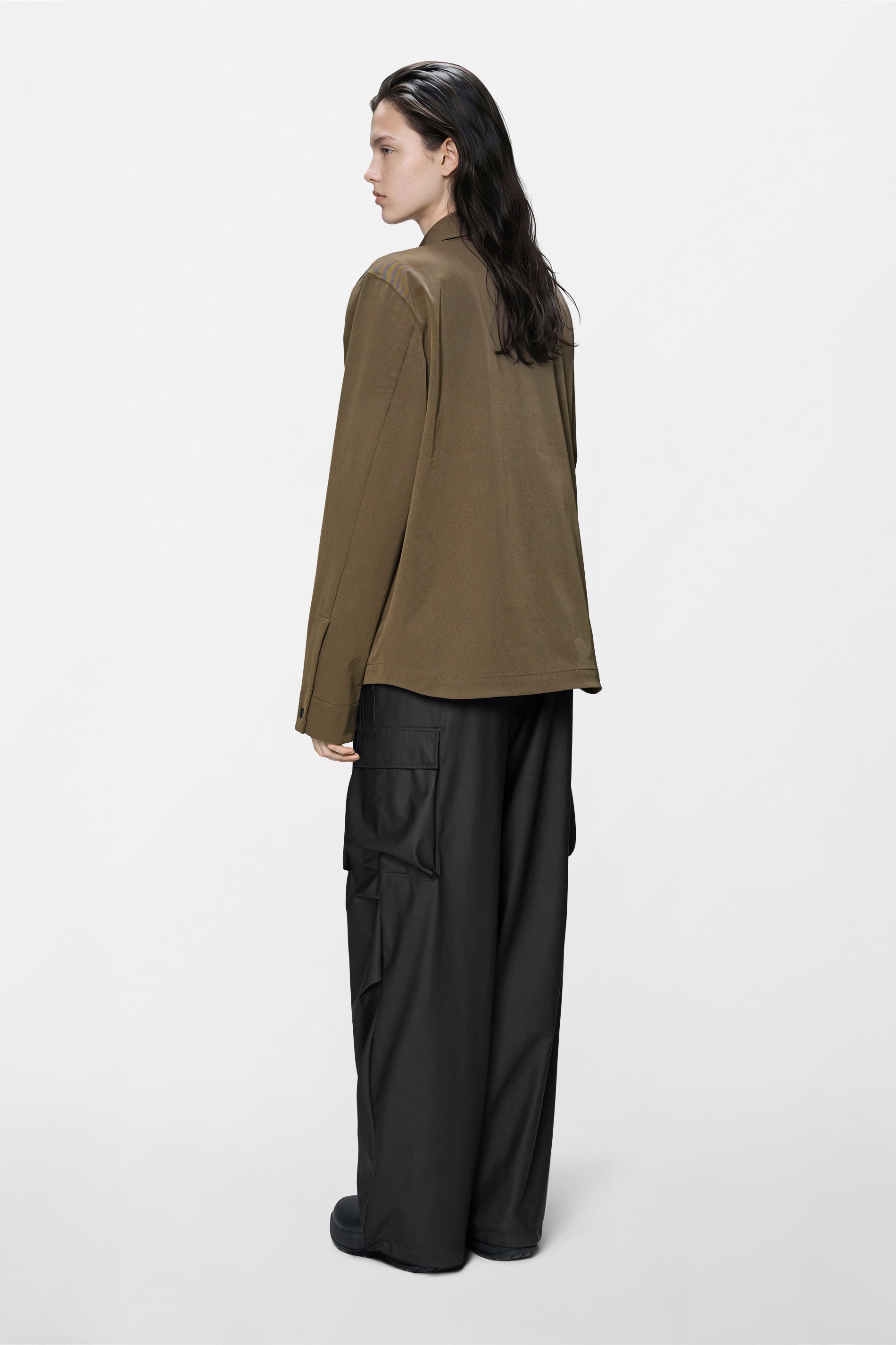 RAINS Tech Woven Overshirt Splinter Long Sleeve