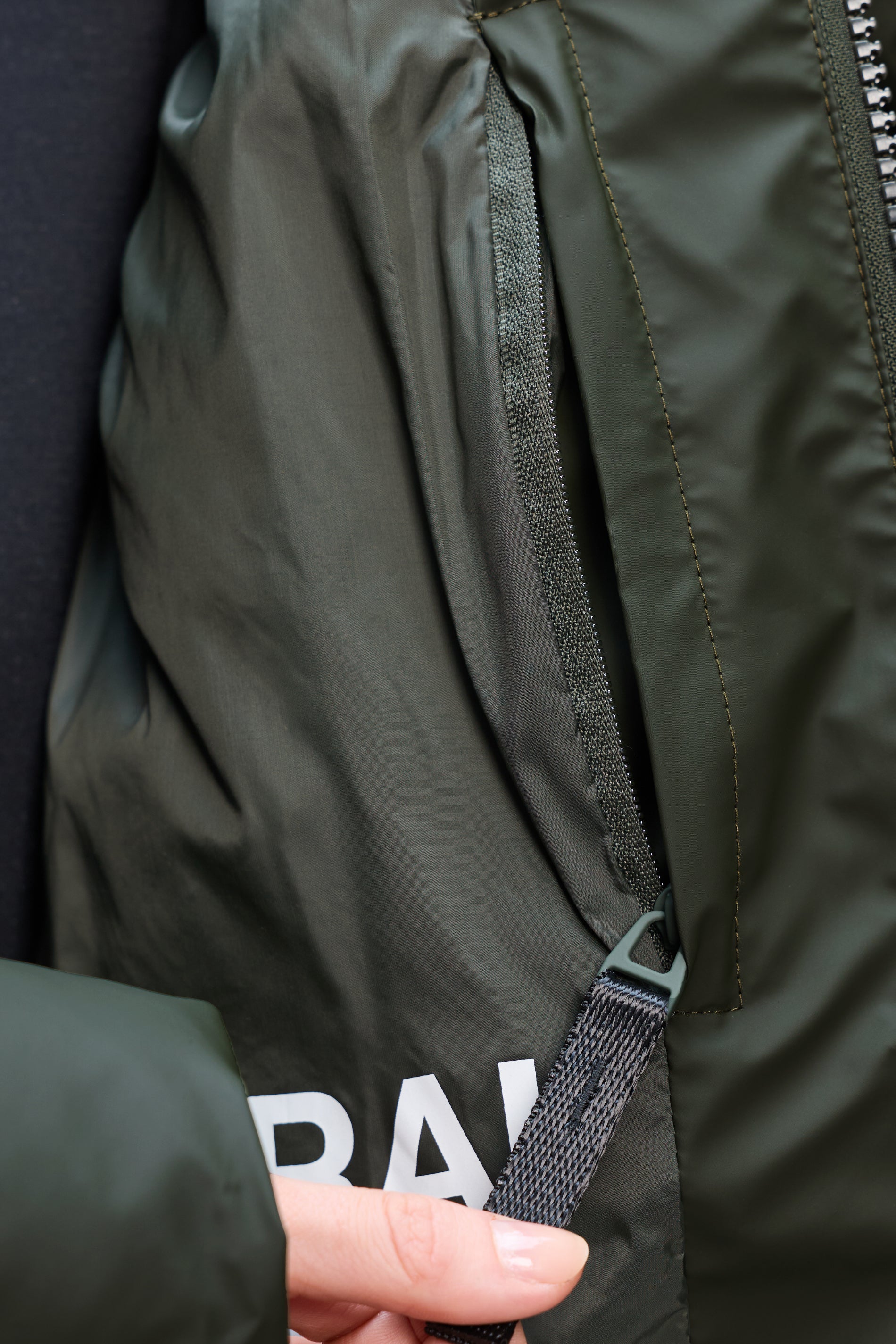 RAINS Alta Longer Puffer Jacket Green Jacket