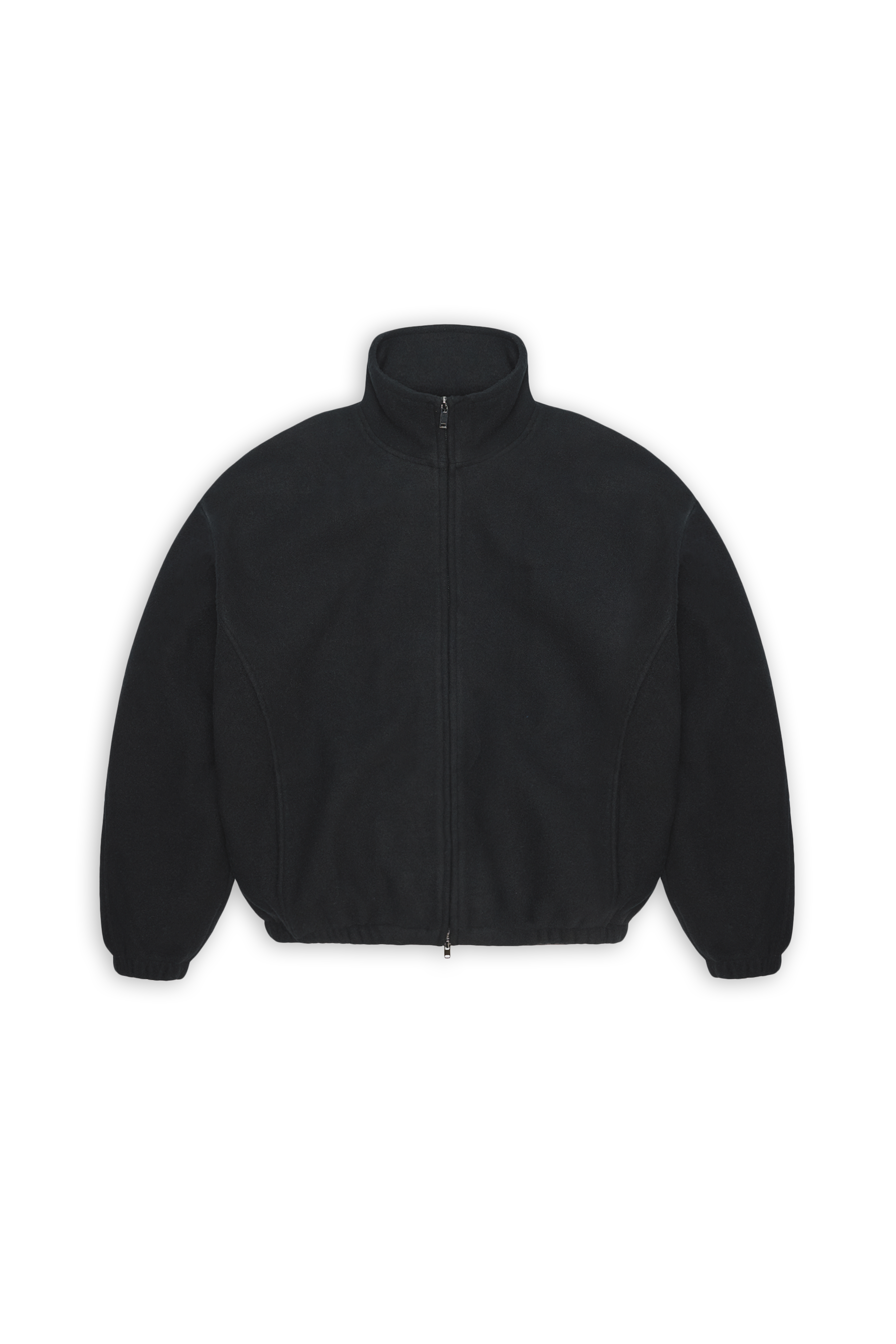 RAINS Fleece Zip Jacket Black Long Sleeve