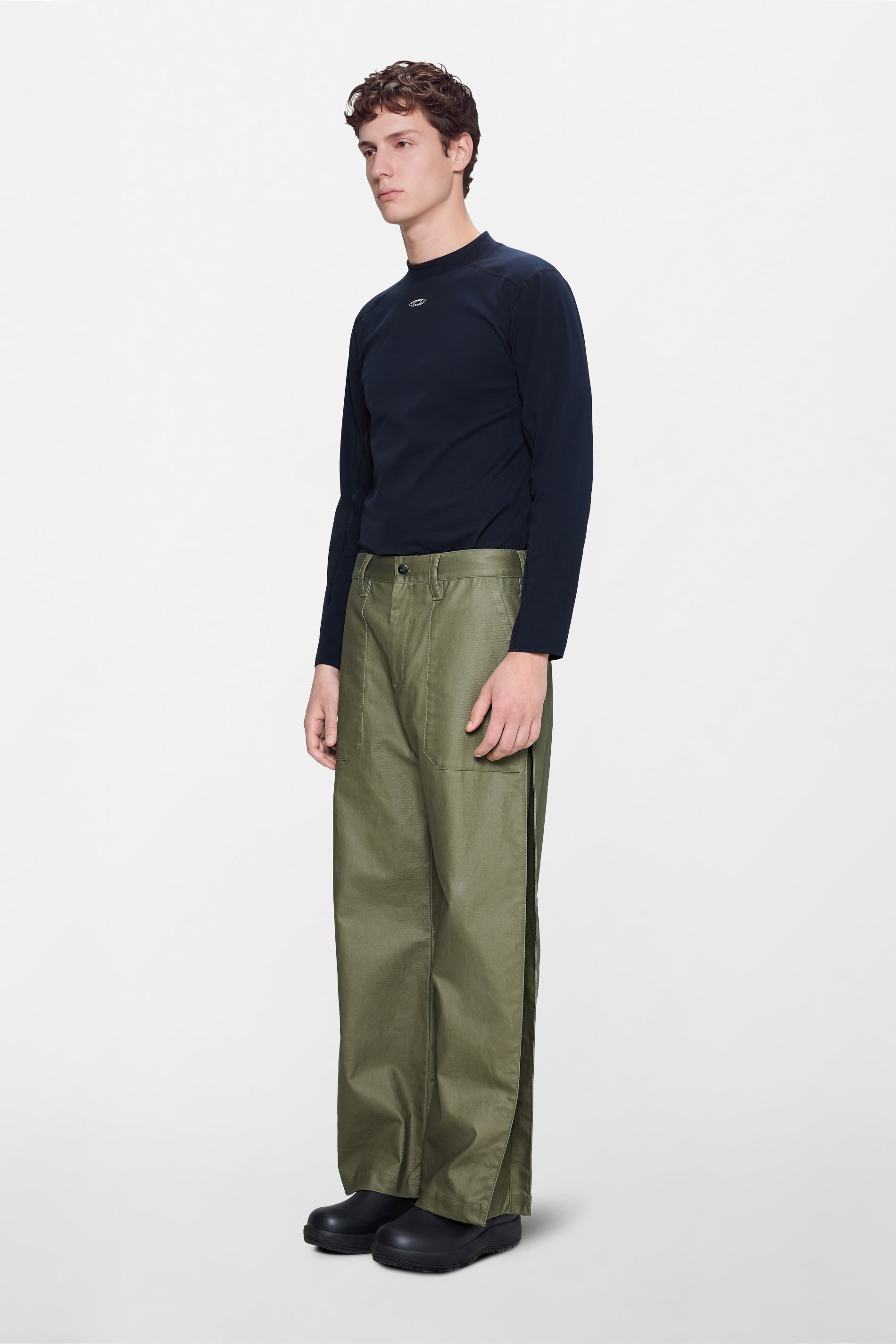 RAINS Heavy Woven Pants Straight Moss Pants