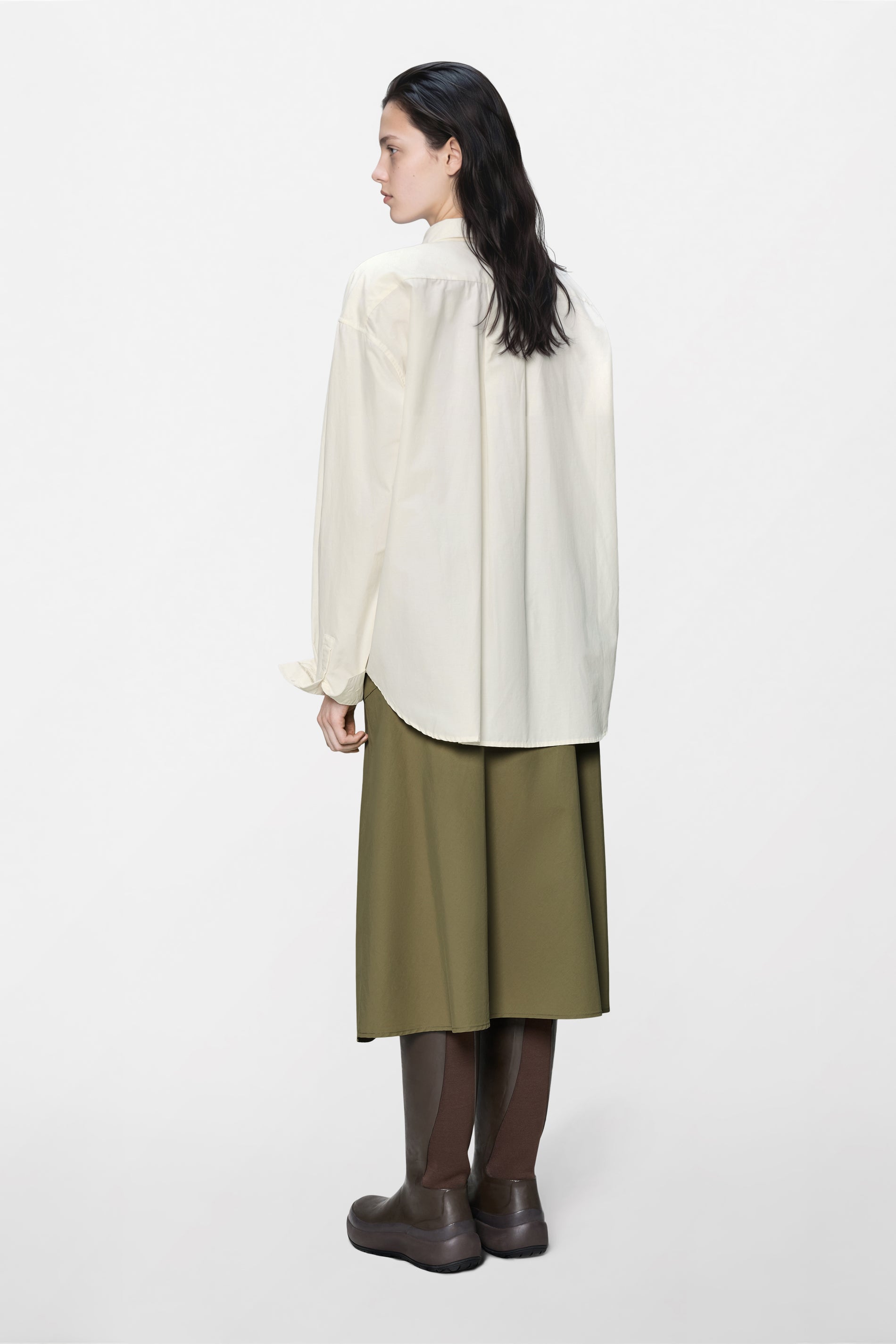 RAINS Light Woven Long Sleeve Shirt Blanc Long Sleeve
