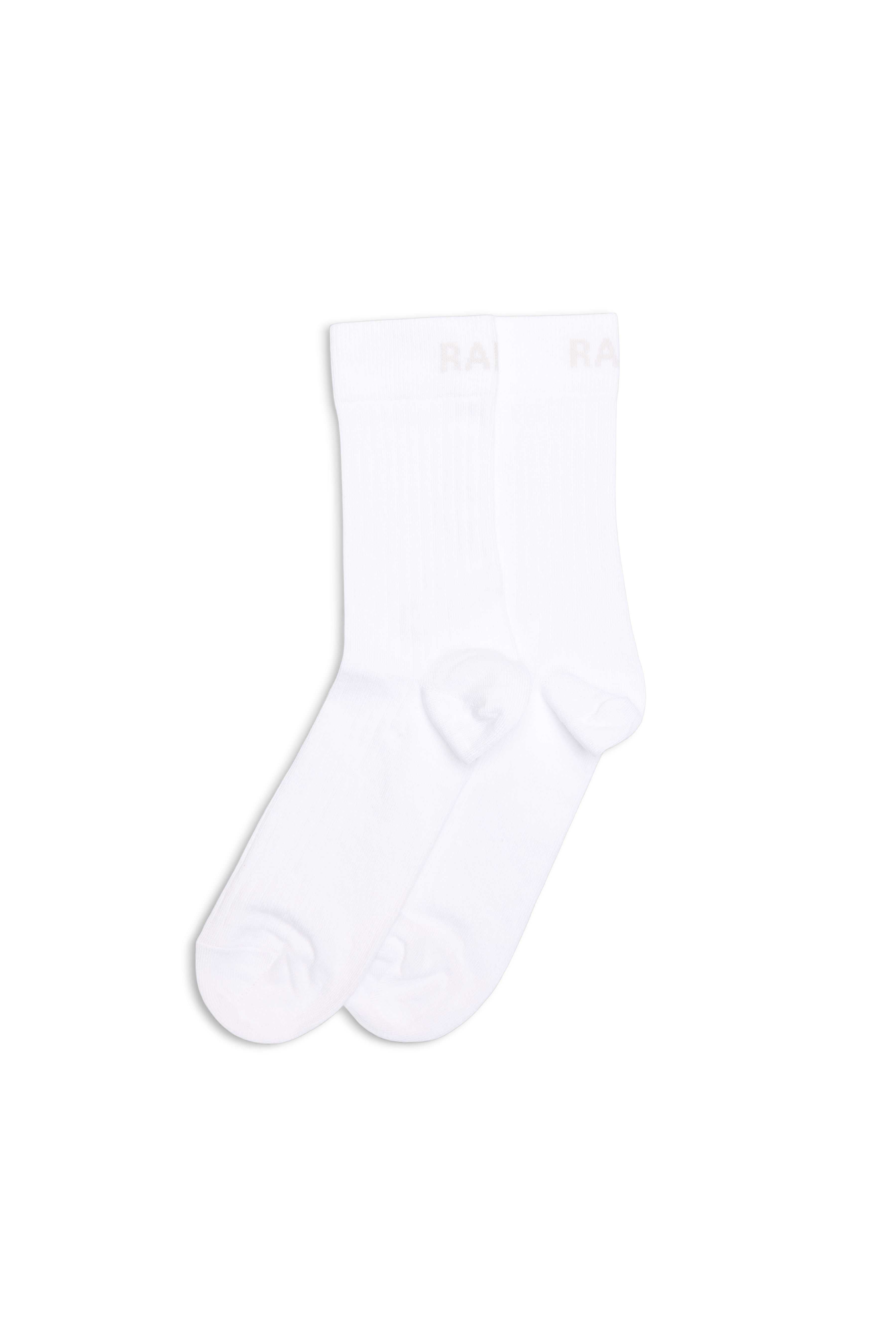 RAINS Logo Socks 2-Pack White/White Socks