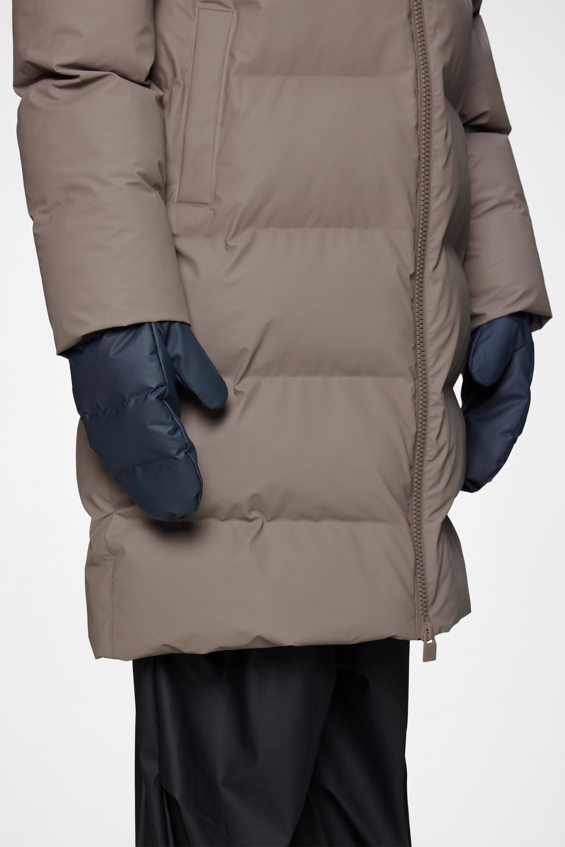 RAINS Puffer Mittens Navy Gloves & Mittens