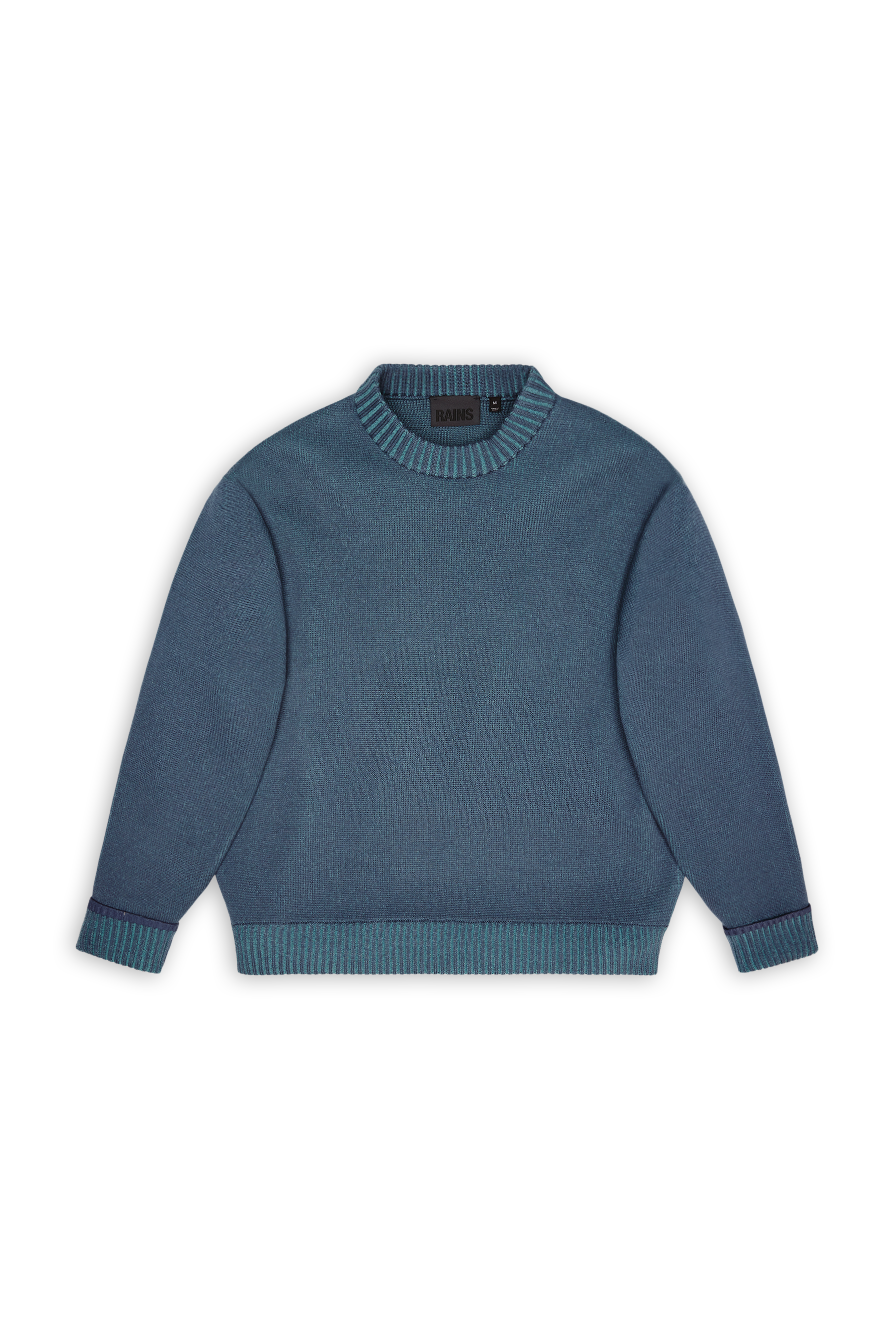 RAINS Sowa Knit Crew Neck Blue Dusk / Breeze Long Sleeve